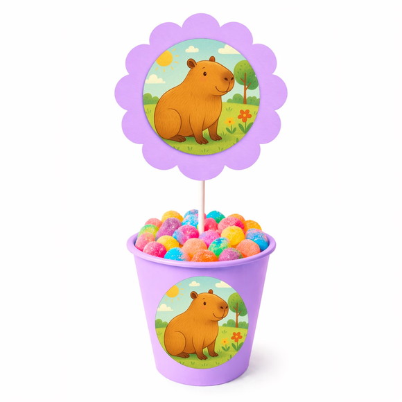 Centro de Mesa Flor Personalizado Capivara - Imagem 3