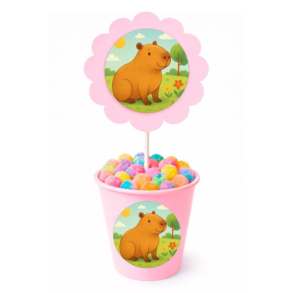 Centro de Mesa Flor Personalizado Capivara - Imagem 2