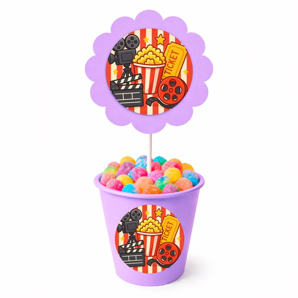 Centro de Mesa Flor Personalizado Cinema - Imagem 3