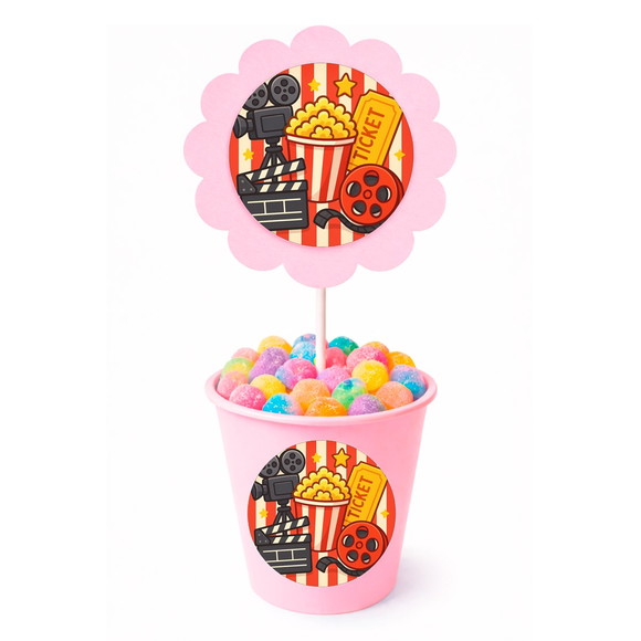 Centro de Mesa Flor Personalizado Cinema - Imagem 2