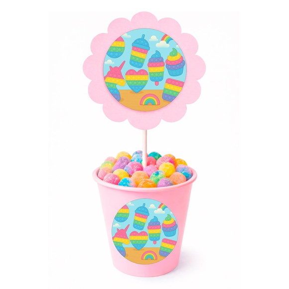 Centro de Mesa Flor Personalizado Fidget Toys - Imagem 2