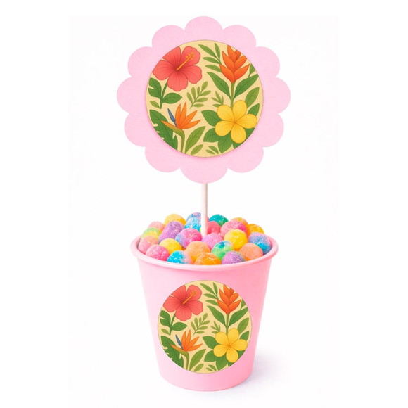 Centro de Mesa Flor Personalizado Flores Tropicais - Imagem 2