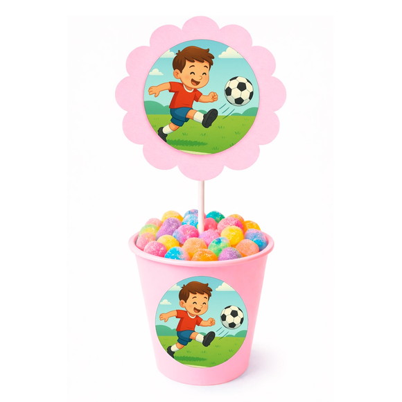 Centro de Mesa Flor Personalizado Jogador de Futebol - Imagem 2