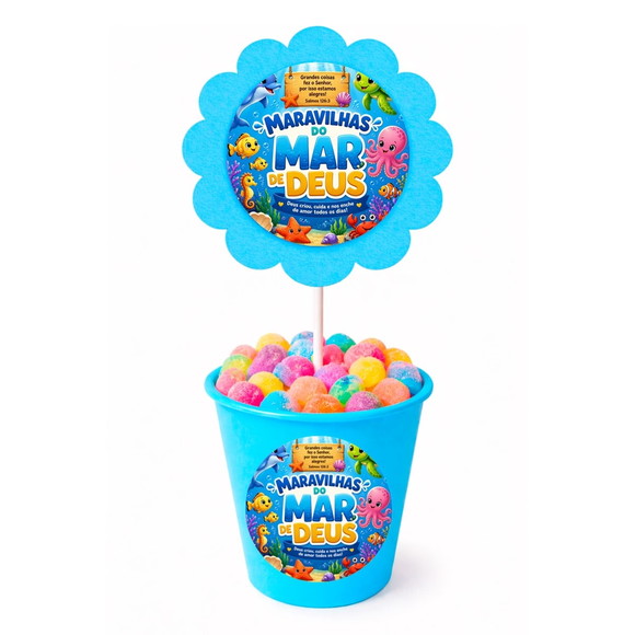 Centro de Mesa Flor Personalizado Maravilhas Mar de Deus
