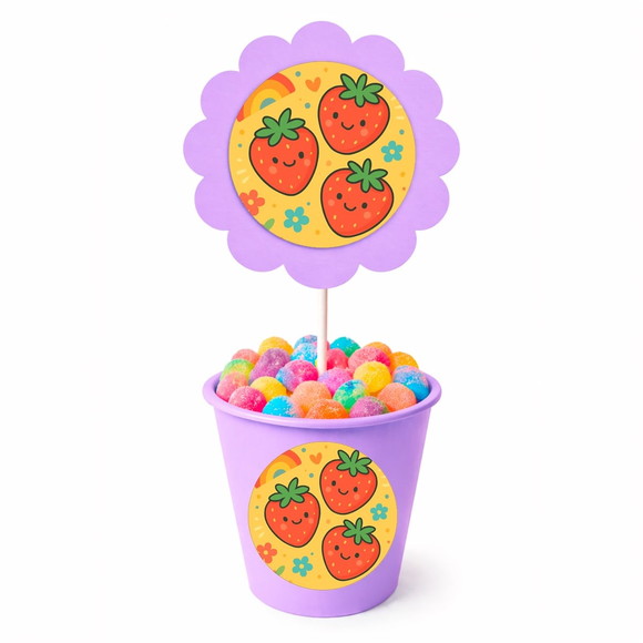 Centro de Mesa Flor Personalizado Moaranguinhos Fofos - Imagem 3
