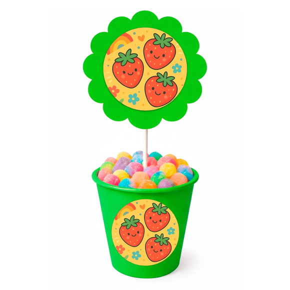 Centro de Mesa Flor Personalizado Moaranguinhos Fofos - Imagem 5