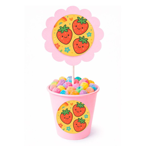 Centro de Mesa Flor Personalizado Moaranguinhos Fofos - Imagem 2