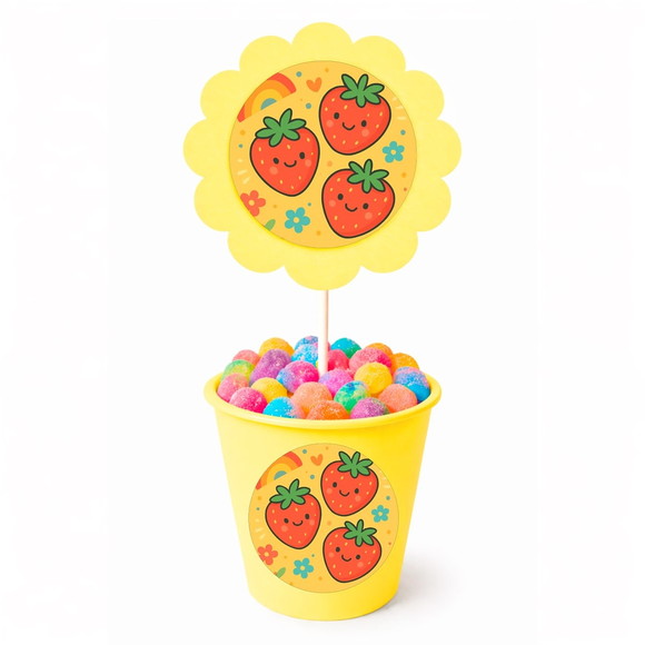 Centro de Mesa Flor Personalizado Moaranguinhos Fofos - Imagem 4