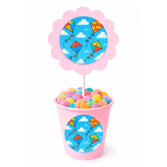 Centro de Mesa Flor Personalizado Pipas - Imagem 2