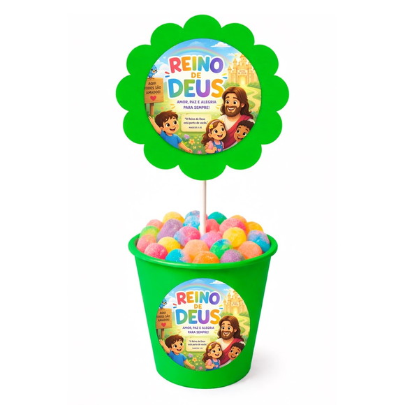 Centro de Mesa Flor Personalizado Reino de Deus - Imagem 5