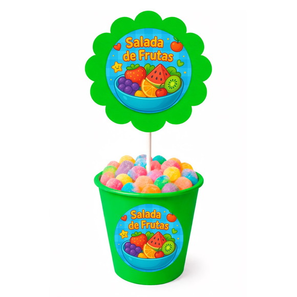 Centro de Mesa Flor Personalizado Salada de Frutas - Imagem 5