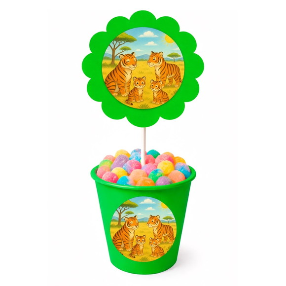 Centro de Mesa Flor Personalizado Tigres - Imagem 5