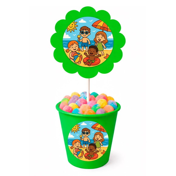Centro de Mesa Flor Personalizado Verão Divertido - Imagem 5
