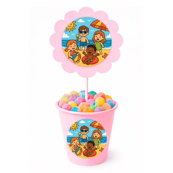 Centro de Mesa Flor Personalizado Verão Divertido - Imagem 2