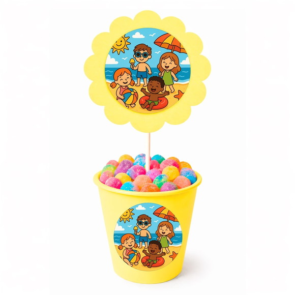 Centro de Mesa Flor Personalizado Verão Divertido - Imagem 4