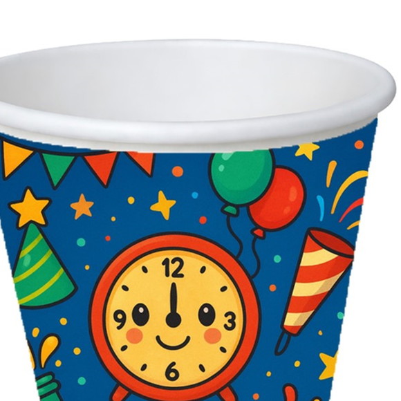 Copo de Papel Aniversário Festa Ano Novo - Imagem 3