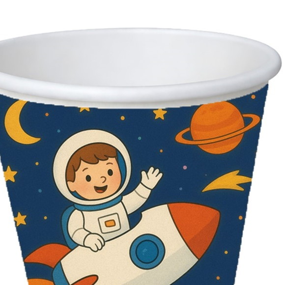 Copo de Papel Aniversário Festa Aventura Espacial - Imagem 3