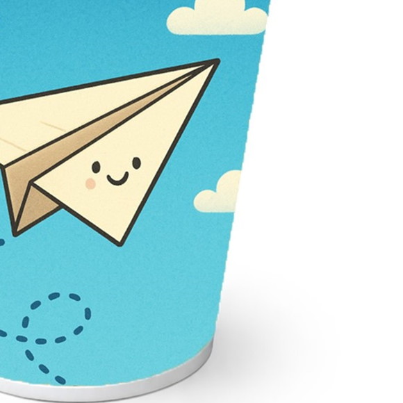 Copo de Papel Aniversário Festa Aviãozinho de Papel - Imagem 2