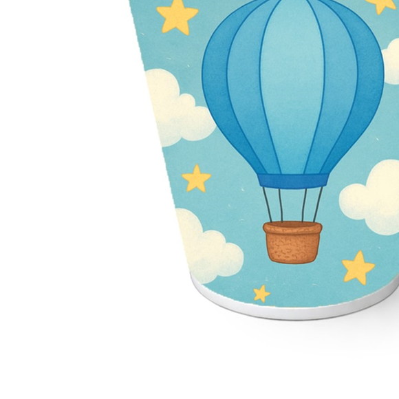 Copo de Papel Aniversário Festa Balão de Ar Azul - Imagem 5
