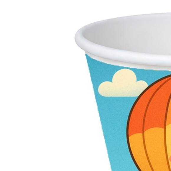 Copo de Papel Aniversário Festa Balão de Ar Quente - Imagem 4