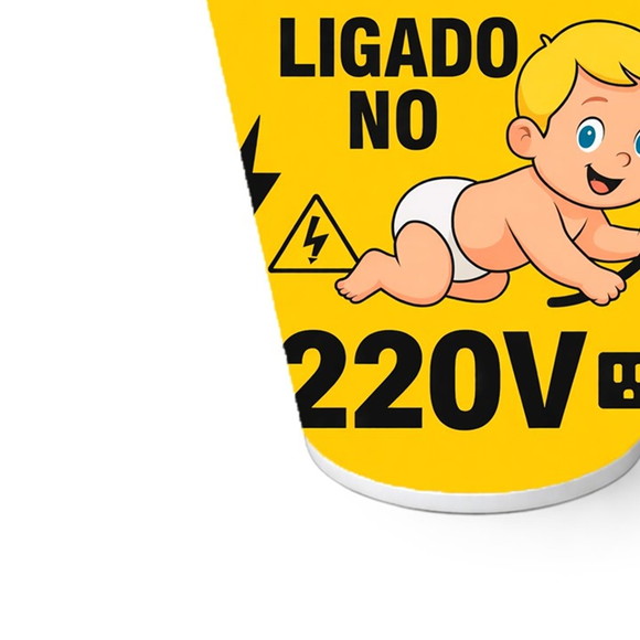 Copo de Papel Aniversário Festa Bebê Ligado no 220v - Imagem 5