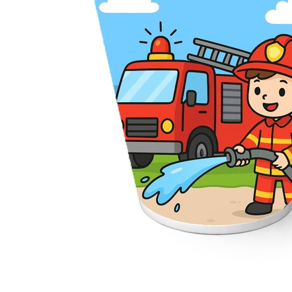Copo de Papel Aniversário Festa Bombeiros - Imagem 5