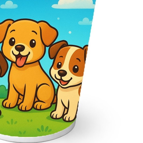 Copo de Papel Aniversário Festa Cachorrinhos - Imagem 2