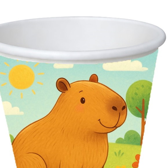 Copo de Papel Aniversário Festa Capivara - Imagem 3