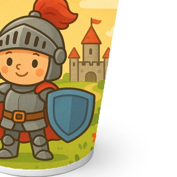 Copo de Papel Aniversário Festa Cavaleiro Medieval - Imagem 2