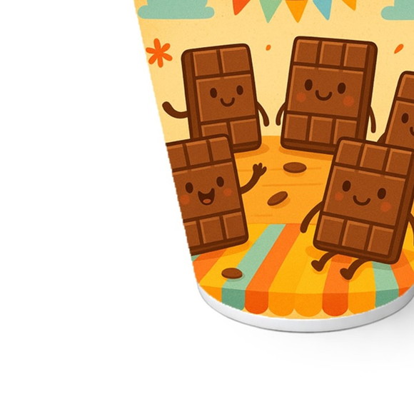 Copo de Papel Aniversário Festa Chocolates - Imagem 5