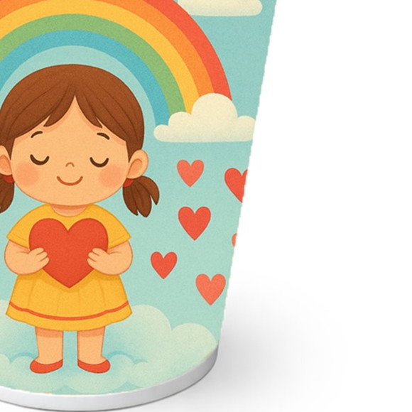Copo de Papel Aniversário Festa Chuva de Amor - Imagem 2