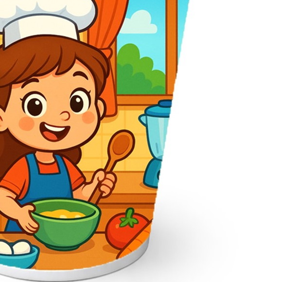 Copo de Papel Aniversário Festa Cozinha Kids - Imagem 2