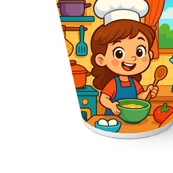 Copo de Papel Aniversário Festa Cozinha Kids - Imagem 5