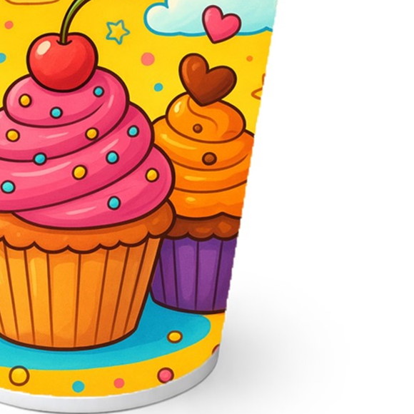 Copo de Papel Aniversário Festa Cupcakes - Imagem 2
