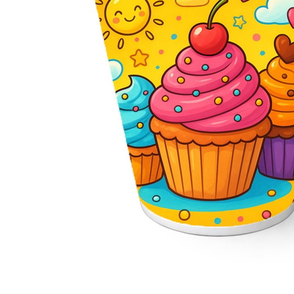 Copo de Papel Aniversário Festa Cupcakes - Imagem 5
