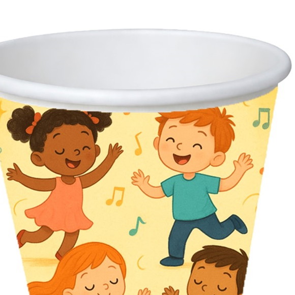 Copo de Papel Aniversário Festa Dança - Imagem 3