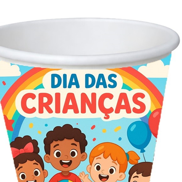 Copo de Papel Aniversário Festa Dia das Crianças - Imagem 3