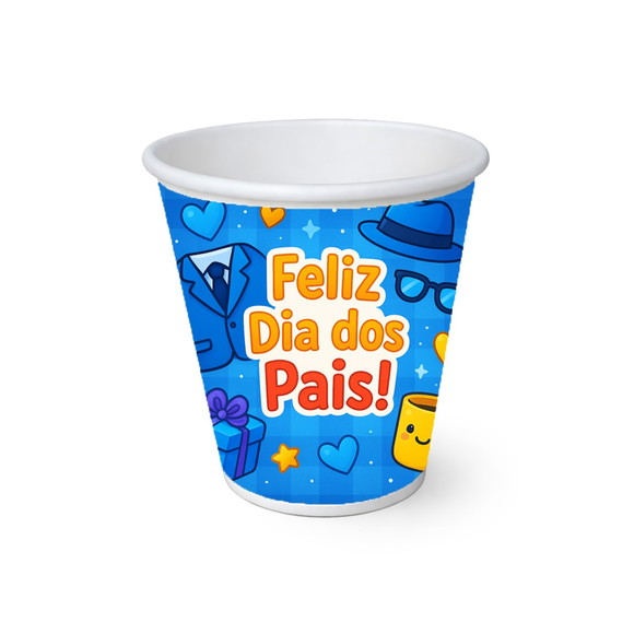 Copo de Papel Aniversário Festa Dia dos Pais
