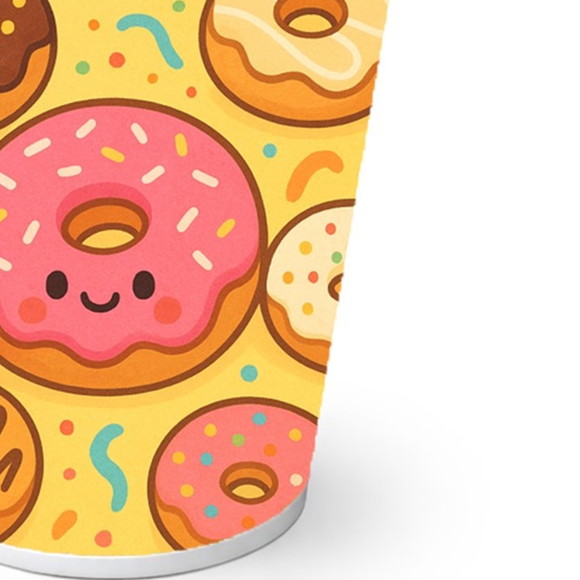 Copo de Papel Aniversário Festa Donuts - Imagem 2