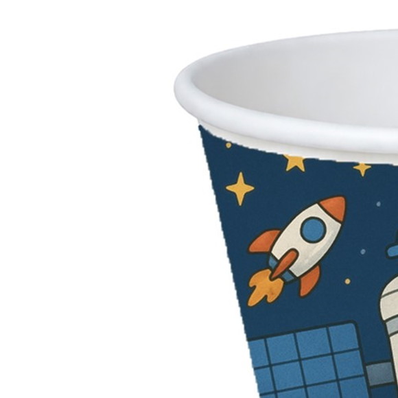 Copo de Papel Aniversário Festa Estação Espacial - Imagem 4