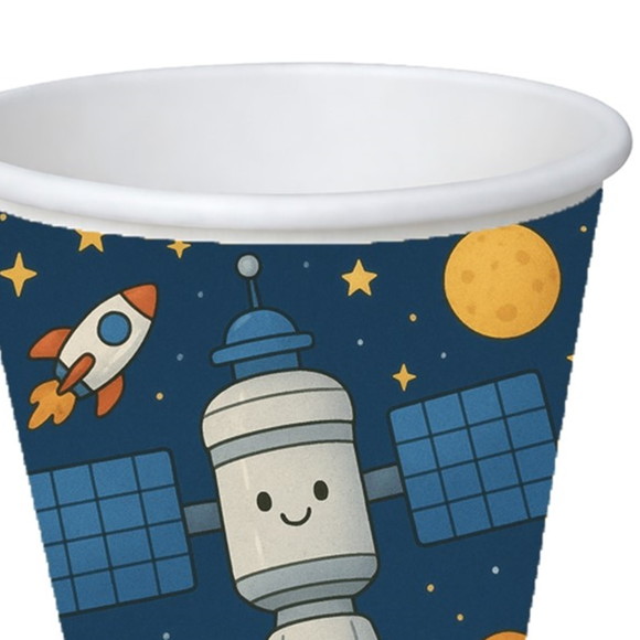 Copo de Papel Aniversário Festa Estação Espacial - Imagem 3