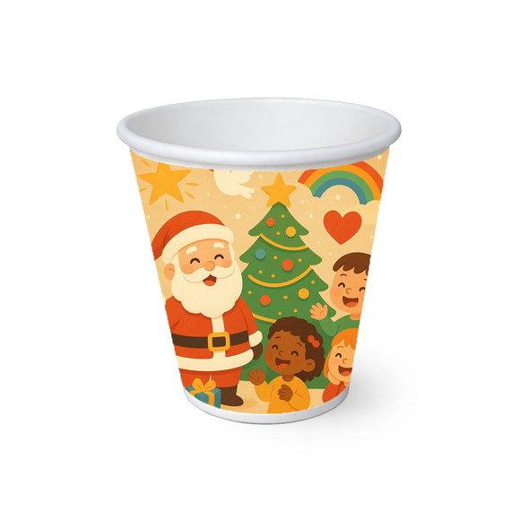 Copo de Papel Aniversário Festa Feliz Natal