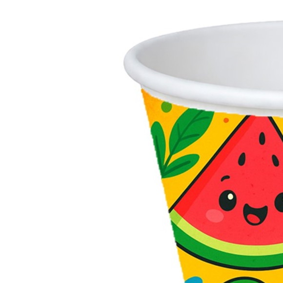 Copo de Papel Aniversário Festa Frutas Tropicais - Imagem 4
