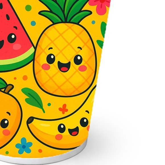Copo de Papel Aniversário Festa Frutas Tropicais - Imagem 2