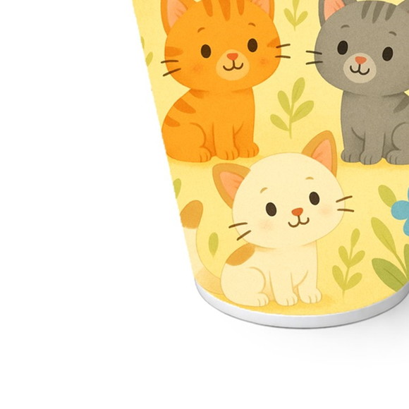Copo de Papel Aniversário Festa Gatinhos - Imagem 5
