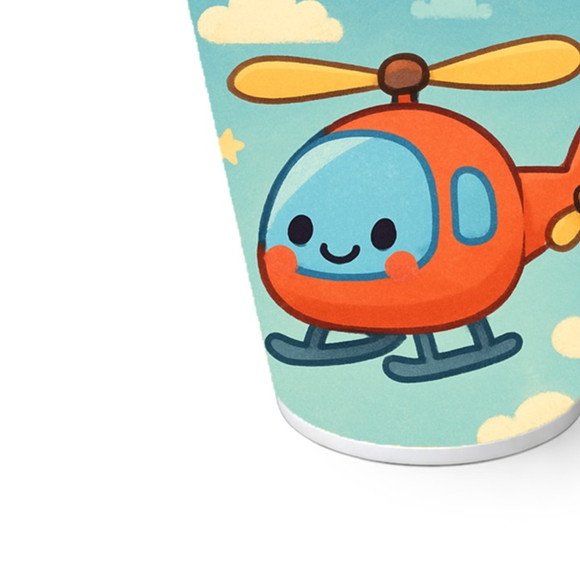 Copo de Papel Aniversário Festa Helicóptero - Imagem 5