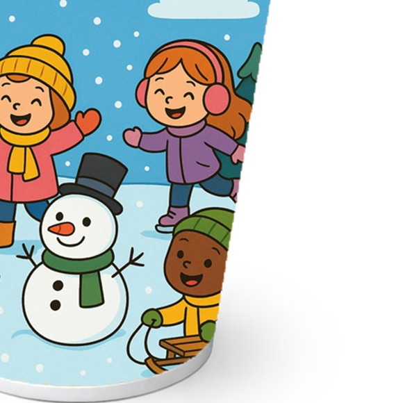 Copo de Papel Aniversário Festa Inverno Divertido - Imagem 2