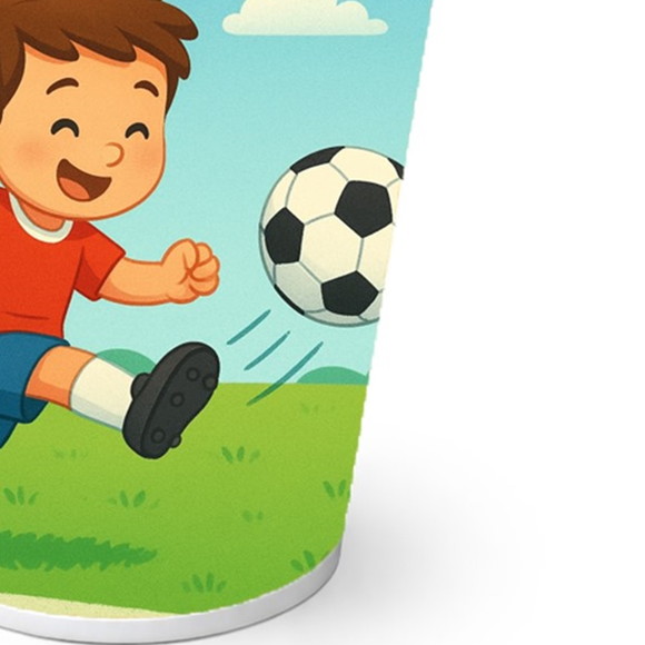 Copo de Papel Aniversário Festa Jogador de Futebol - Imagem 2