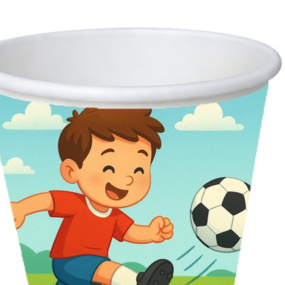 Copo de Papel Aniversário Festa Jogador de Futebol - Imagem 3