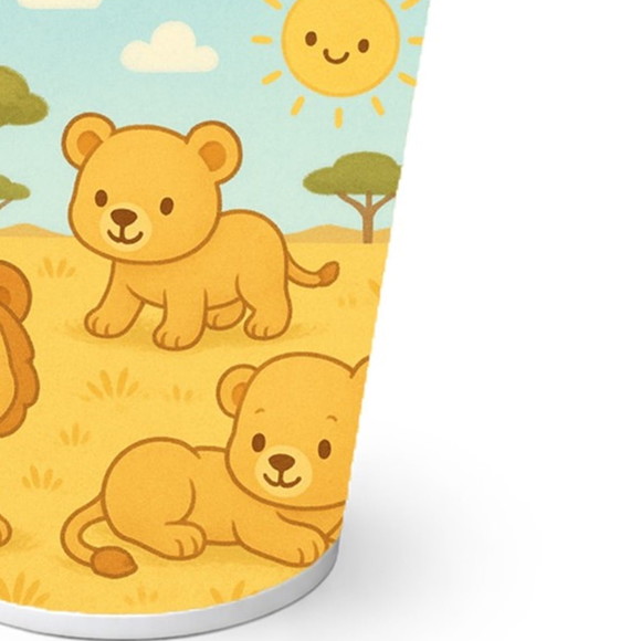 Copo de Papel Aniversário Festa Leãozinhos - Imagem 2